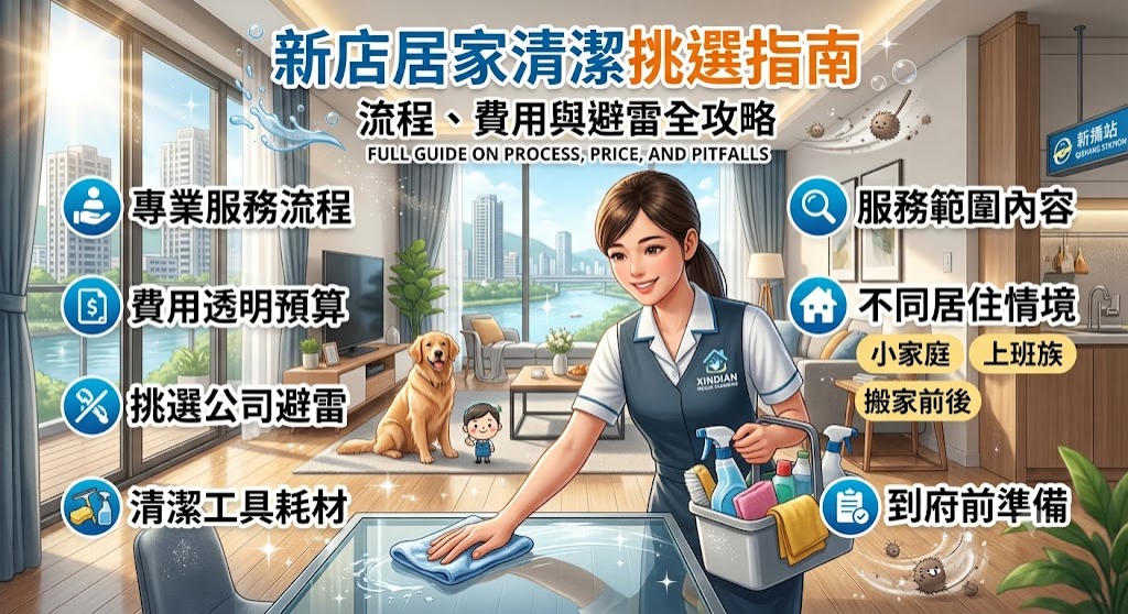 新店居家清潔怎麼找?服務流程、費用因素與清潔公司挑選指南